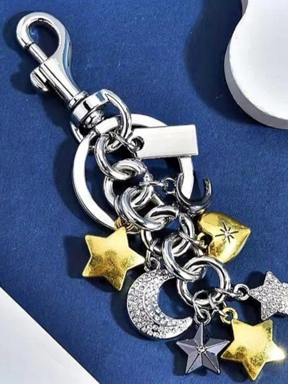 Coach Star Cluster Bag Charm Bracelet Silver & Gold